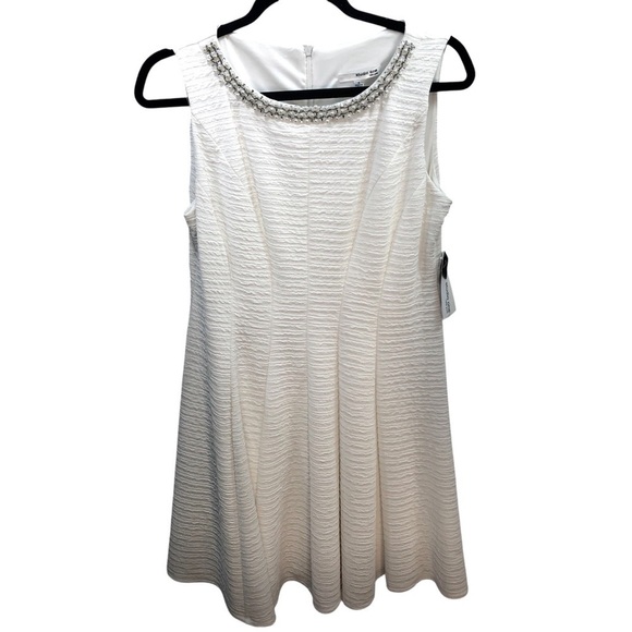 Studio One New York Cocktail Dress Size 4 Women's White Fit Flare Embellished - Picture 3 of 10